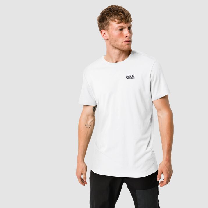 Jack Wolfskin Mens Essential T-shirt White 460591EKF